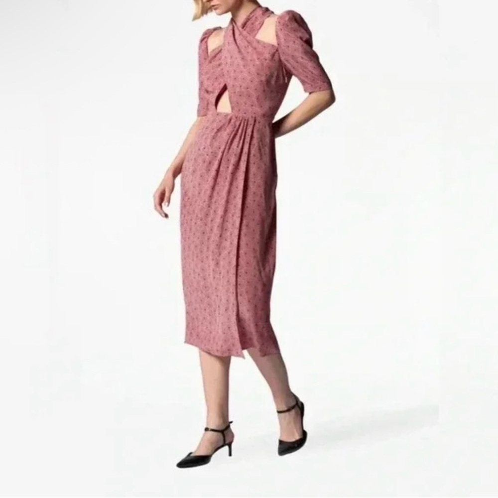 EQUIPMENT Aveline Geometric Cutout Midi Dress | NWT | Size 8 - Picture 5 of 12
